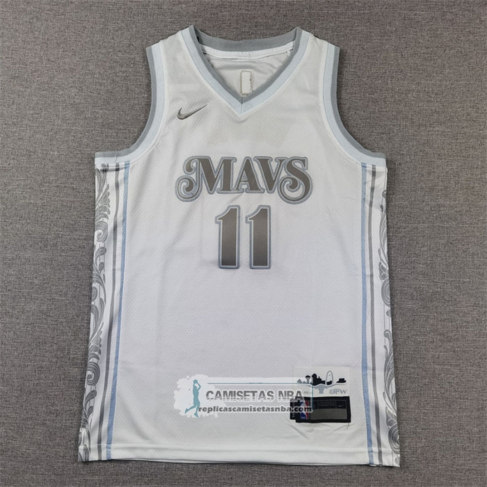 Camiseta Nino Dallas Mavericks Kyrie Irving NO 11 Ciudad 2024-25 Blanco